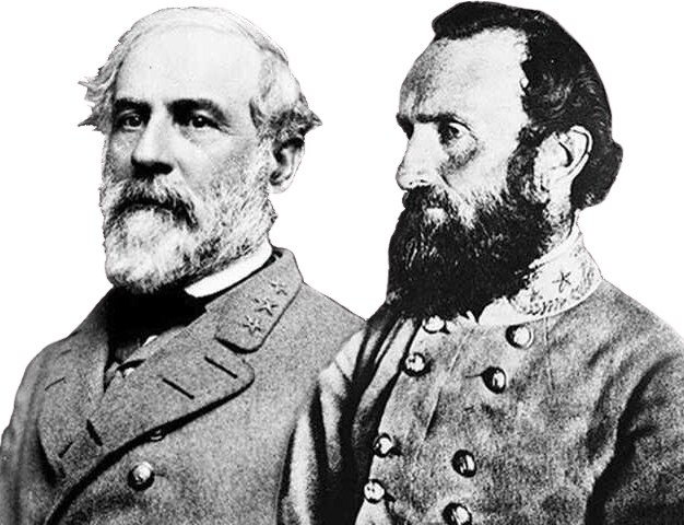 Generals Robert E. Lee and Thomas J. "Stonewall" Jackson